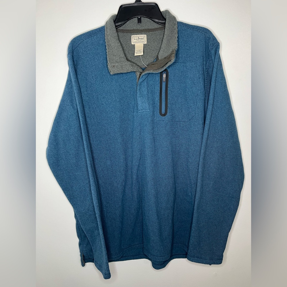 L.L. Bean Blue and Gray Casual pullover sweater size larger